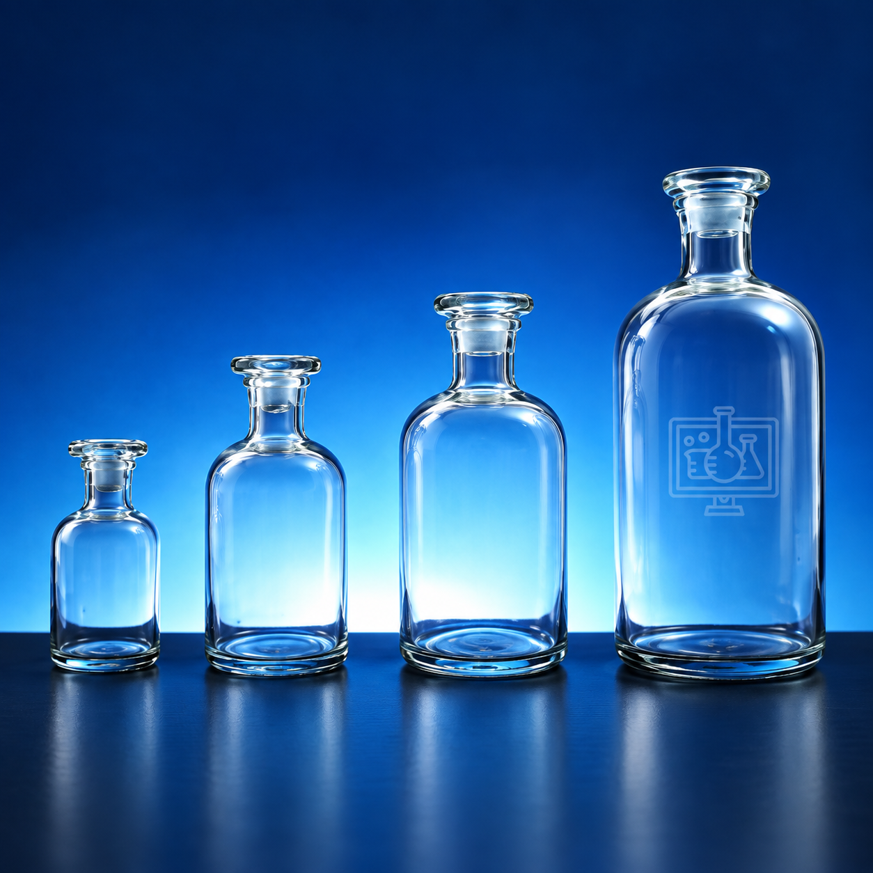 Reagent Bottle, Narrow Mouth (Clear Glass)
